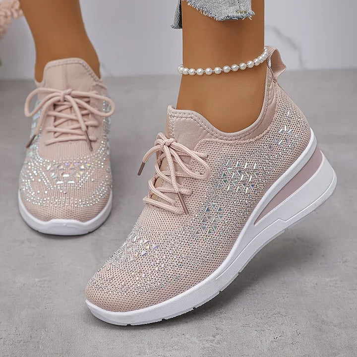 Bella Women's Sneakers | White Slip-On Design, Orthopedic Support - 17