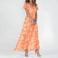 Perry Women's Maxi Dress | Watercolor Floral Print, Summer Elegance - 1