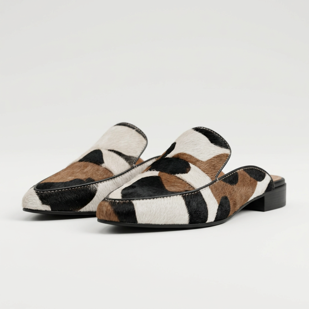 Womens Loafers with Abstract Pattern - Slip-On Comfort and Modern Style for Everyday Wear - 1