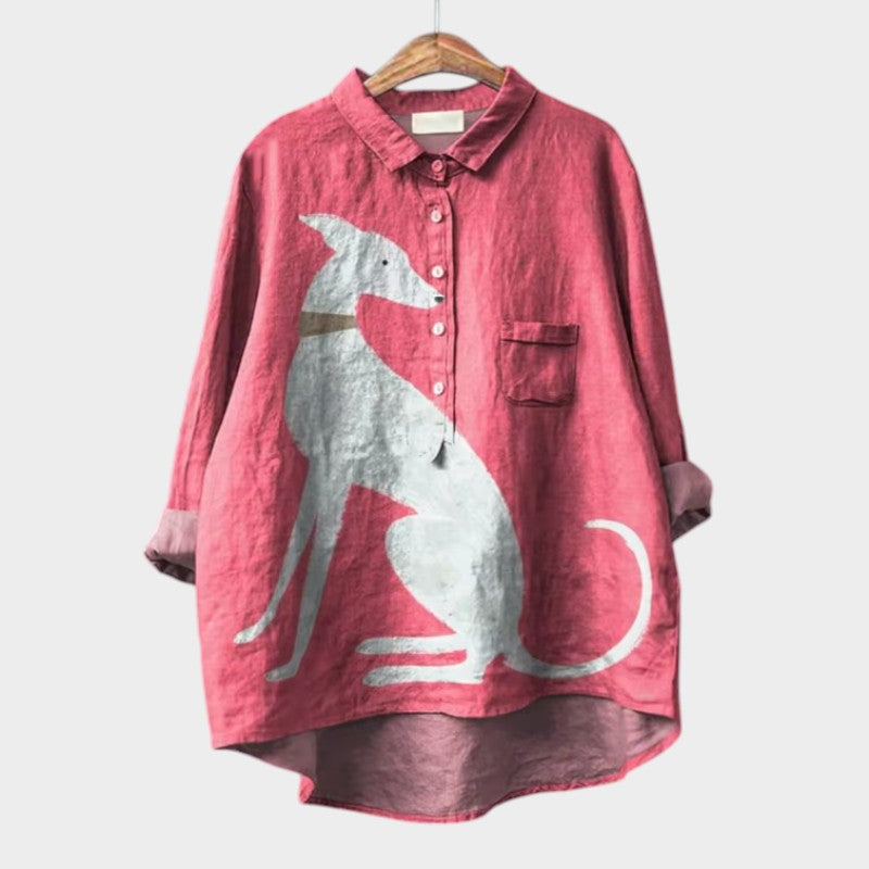 Ava Women's Shirt | Artistic Print, Relaxed Fit - 3