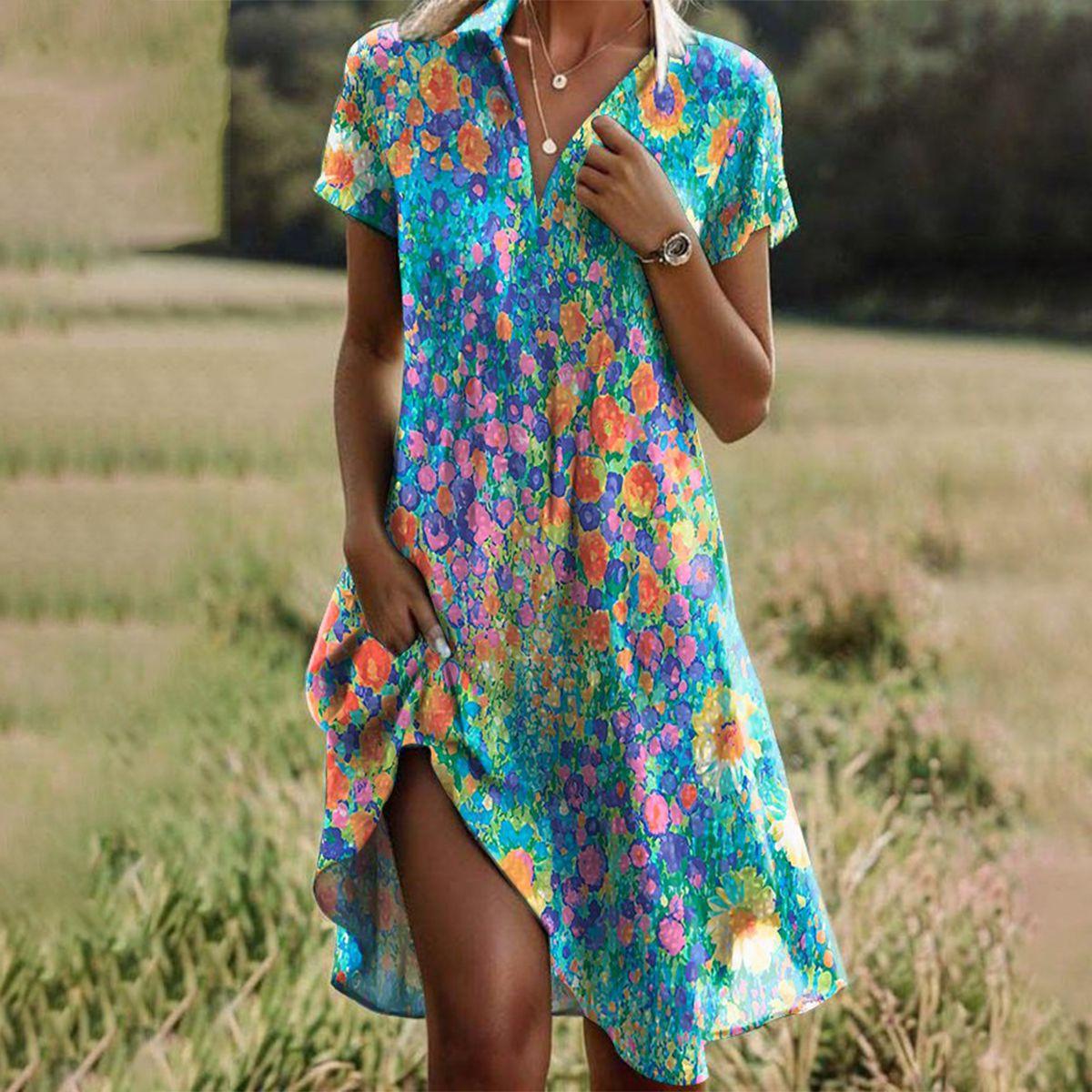 Jasmine Women's Summer Dress | Bohemian Style, Flattering Fit - 1