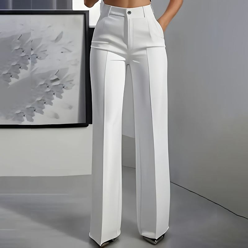 Elysia Women's Trousers | High-Waist Tailored Fit, Structured Fabric - 8