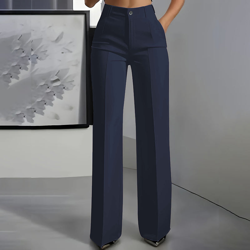 Elysia Women's Trousers | High-Waist Tailored Fit, Structured Fabric - 12