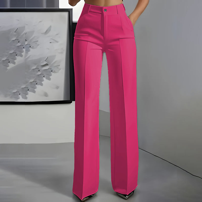 Elysia Women's Trousers | High-Waist Tailored Fit, Structured Fabric - 13