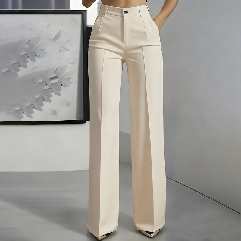Elysia Women's Trousers | High-Waist Tailored Fit, Structured Fabric - 10
