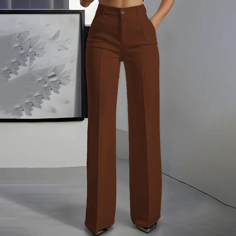Elysia Women's Trousers | High-Waist Tailored Fit, Structured Fabric - 15