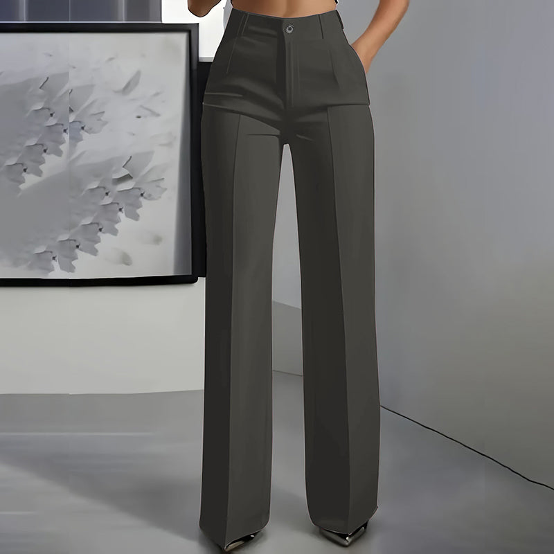 Elysia Women's Trousers | High-Waist Tailored Fit, Structured Fabric - 11