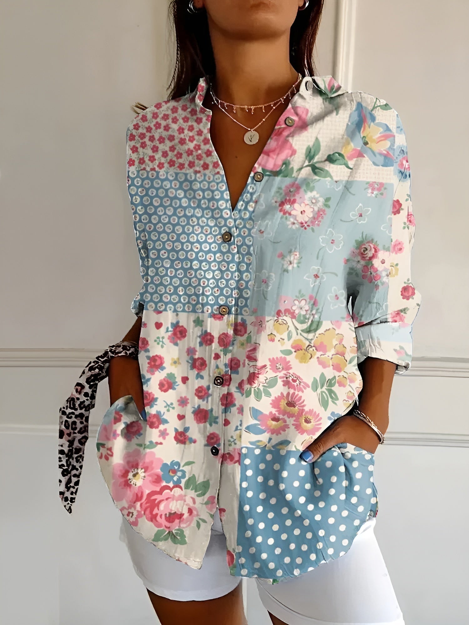 Ava Women's Blouse | Whimsical Prints, Plus Size Available - 3