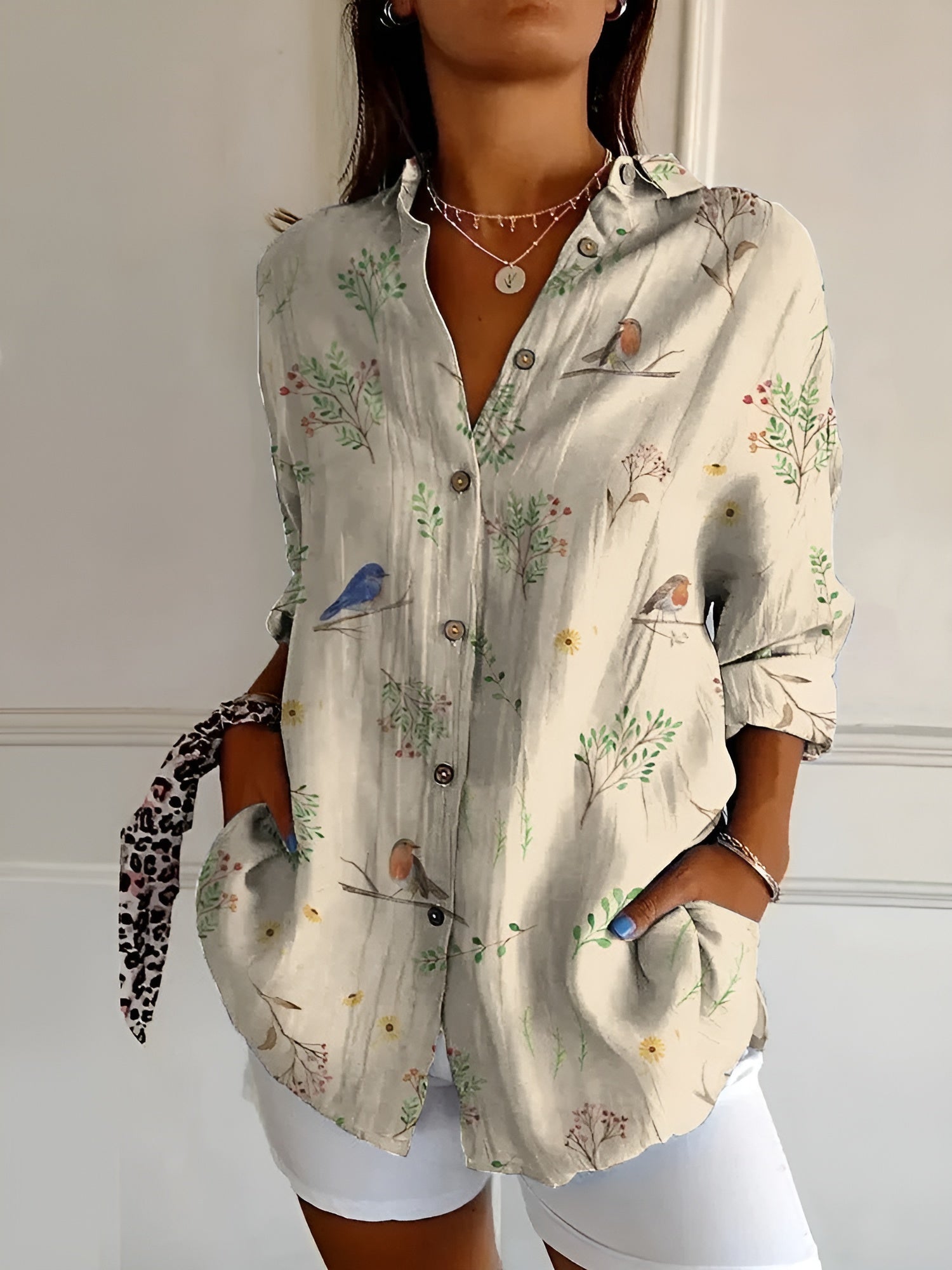 Ava Women's Blouse | Whimsical Prints, Plus Size Available - 5
