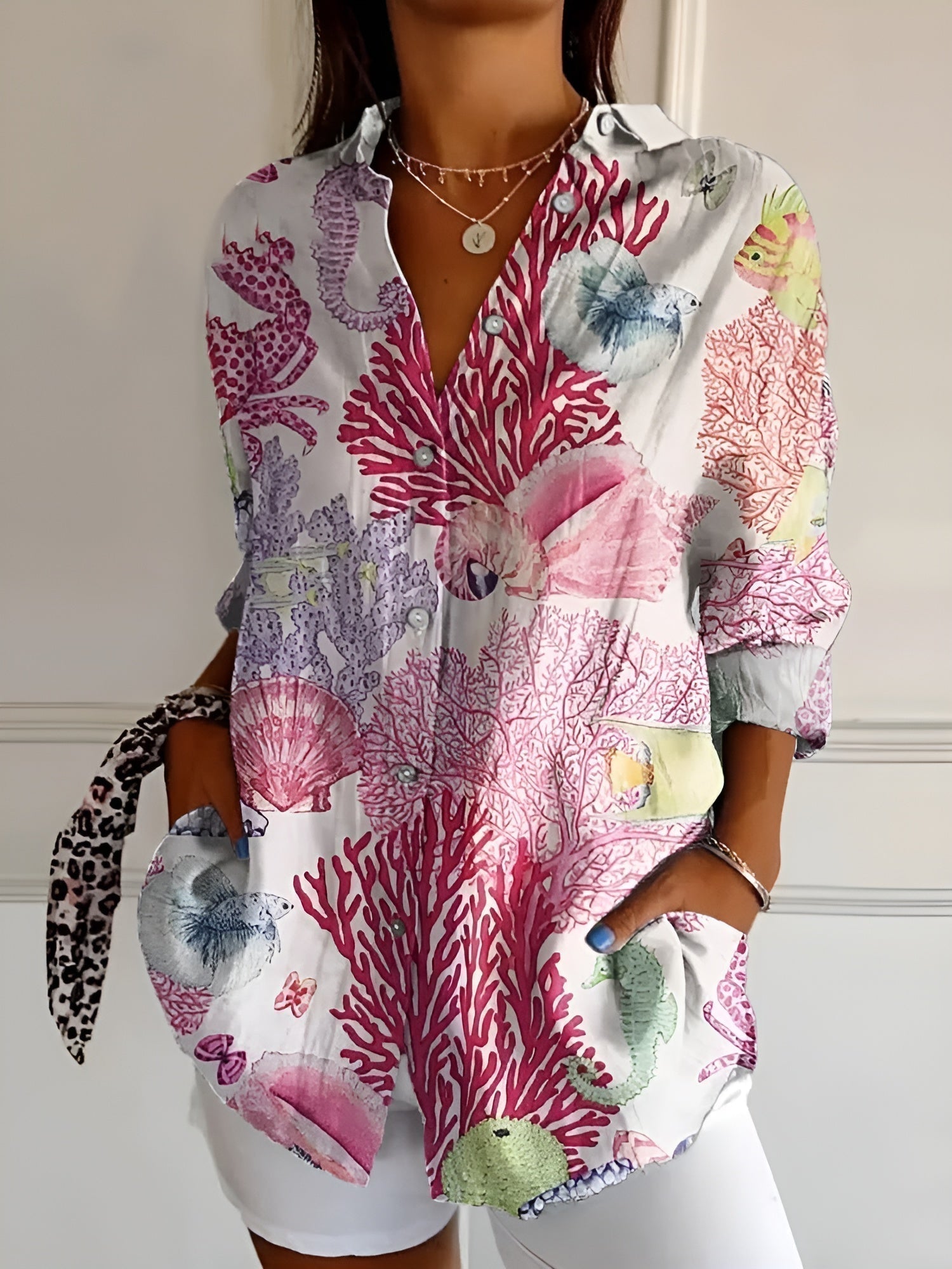 Ava Women's Blouse | Whimsical Prints, Plus Size Available - 4